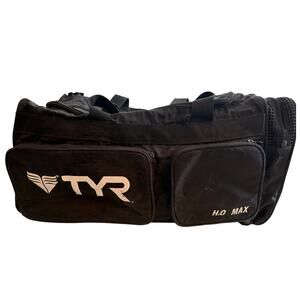 Vintage 90s TYR H20 Max Swim Fitness Duffle Bag Athlete Travel Gym Bag Black